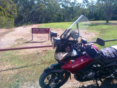The start of the trail to the diggings.