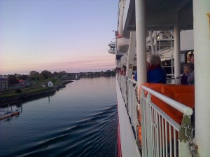 Leaving the Mersey River in Devonport